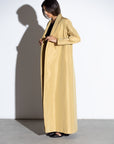 Gold Silk Jacquard Abaya RTW