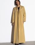 Gold Silk Jacquard Abaya RTW