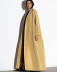 Gold Silk Jacquard Abaya RTW