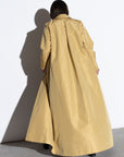 Gold Silk Jacquard Abaya RTW