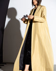 Gold Silk Jacquard Abaya RTW