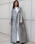 STRUCTURED ABAYA SILVER BLUE RTW