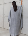 Butterfly Abaya In Metallic Silver RTW