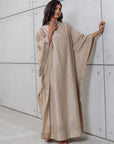 TEXTURED KAFTAN IN GOLD RTW