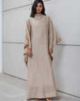 TEXTURED KAFTAN IN GOLD RTW