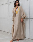 TEXTURED KAFTAN IN GOLD RTW