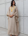 TEXTURED KAFTAN IN GOLD RTW