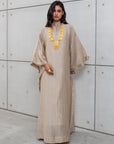 TEXTURED KAFTAN IN GOLD RTW