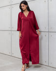 KAFTAN DRESS IN RED RTW