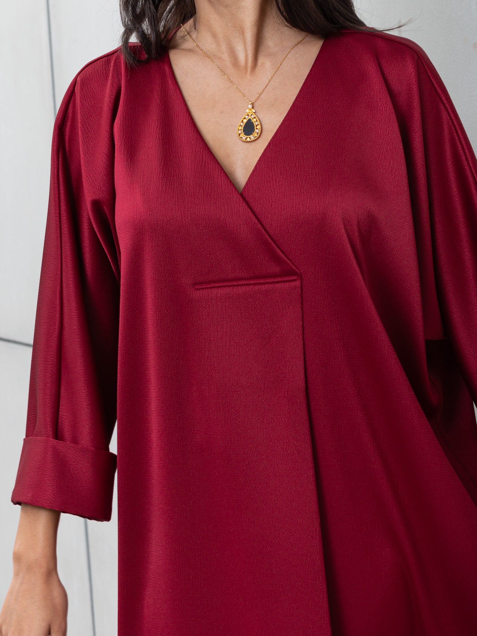 KAFTAN DRESS IN RED RTW