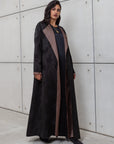 LUX ABAYA IN BLACK WITH ORGANZA DETAILING