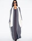 Gray Ripple Abaya with Ivory Detailing RTW