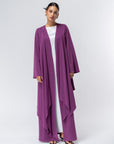 Layer Flow Abaya in Purple