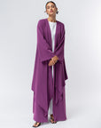 Layer Flow Abaya in Purple