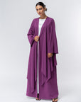 Layer Flow Abaya in Purple