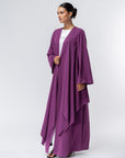 Layer Flow Abaya in Purple