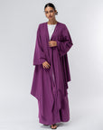 Layer Flow Abaya in Purple