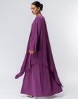 Layer Flow Abaya in Purple