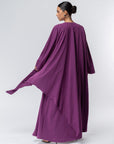 Layer Flow Abaya in Purple