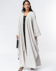 Layer Flow Abaya in Beige