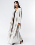 Layer Flow Abaya in Beige