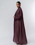 Structured Abaya in Plum