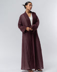 Structured Abaya in Plum