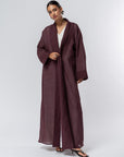 Structured Abaya in Plum