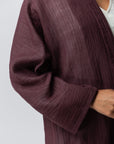 Structured Abaya in Plum