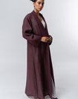 Structured Abaya in Plum