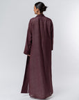 Structured Abaya in Plum