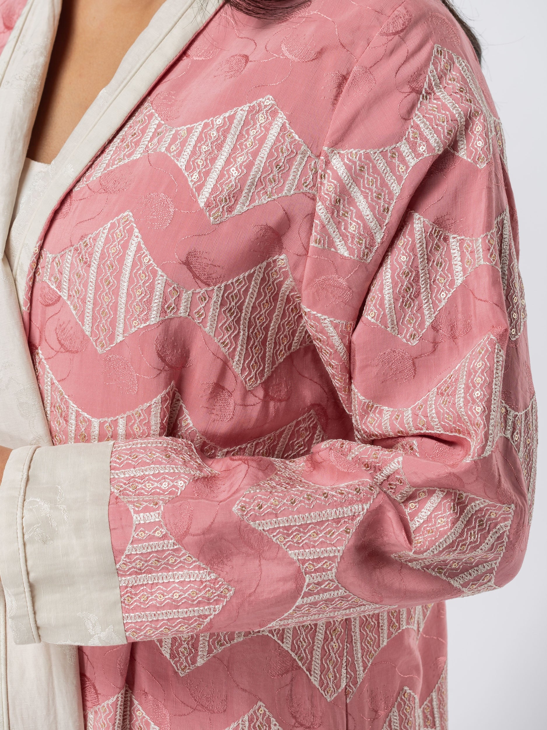 Pattern Abaya in Pink