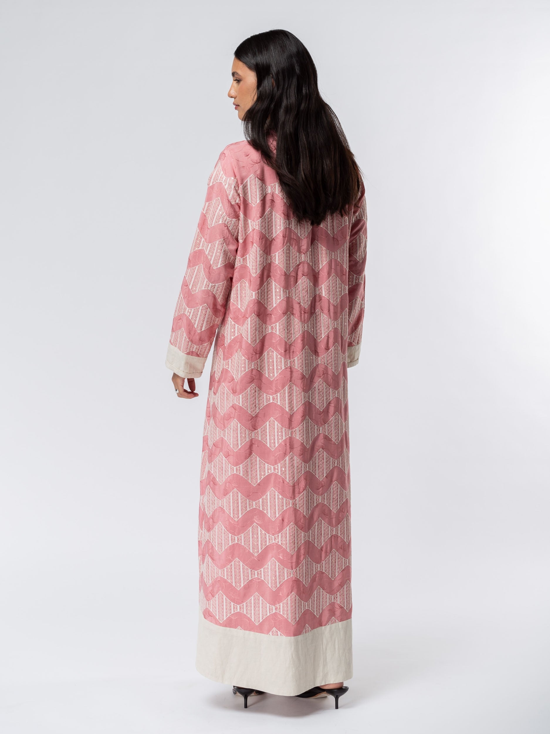 Pattern Abaya in Pink