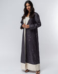 Mirror Abaya in Dark Grey