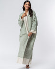 Pattern Abaya in Mint Green