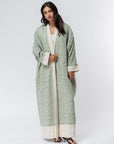 Pattern Abaya in Mint Green RTW