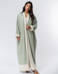 Pattern Abaya in Mint Green RTW