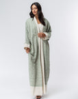 Pattern Abaya in Mint Green RTW