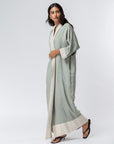 Crushed Abaya in Mint Green