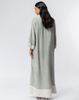 Crushed Abaya in Mint Green