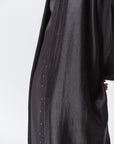 Black on Black Metallic Studs Abaya