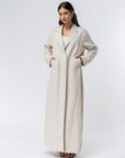 Trench Abaya in Beige Linen