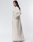 Trench Abaya in Beige Linen