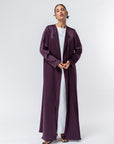 Polished Layer Abaya in Purple