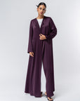 Polished Layer Abaya in Purple