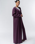 Polished Layer Abaya in Purple