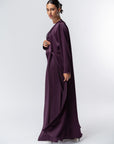 Polished Layer Abaya in Purple