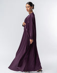 Polished Layer Abaya in Purple