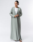 Polished Layer Abaya in Mint Green