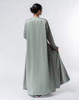 Polished Layer Abaya in Mint Green